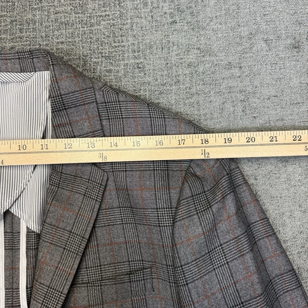 Todd‎ Snyder Sport Coat Blazer Men's 42L Gray Mayfair Fit Plaid Wool Italy